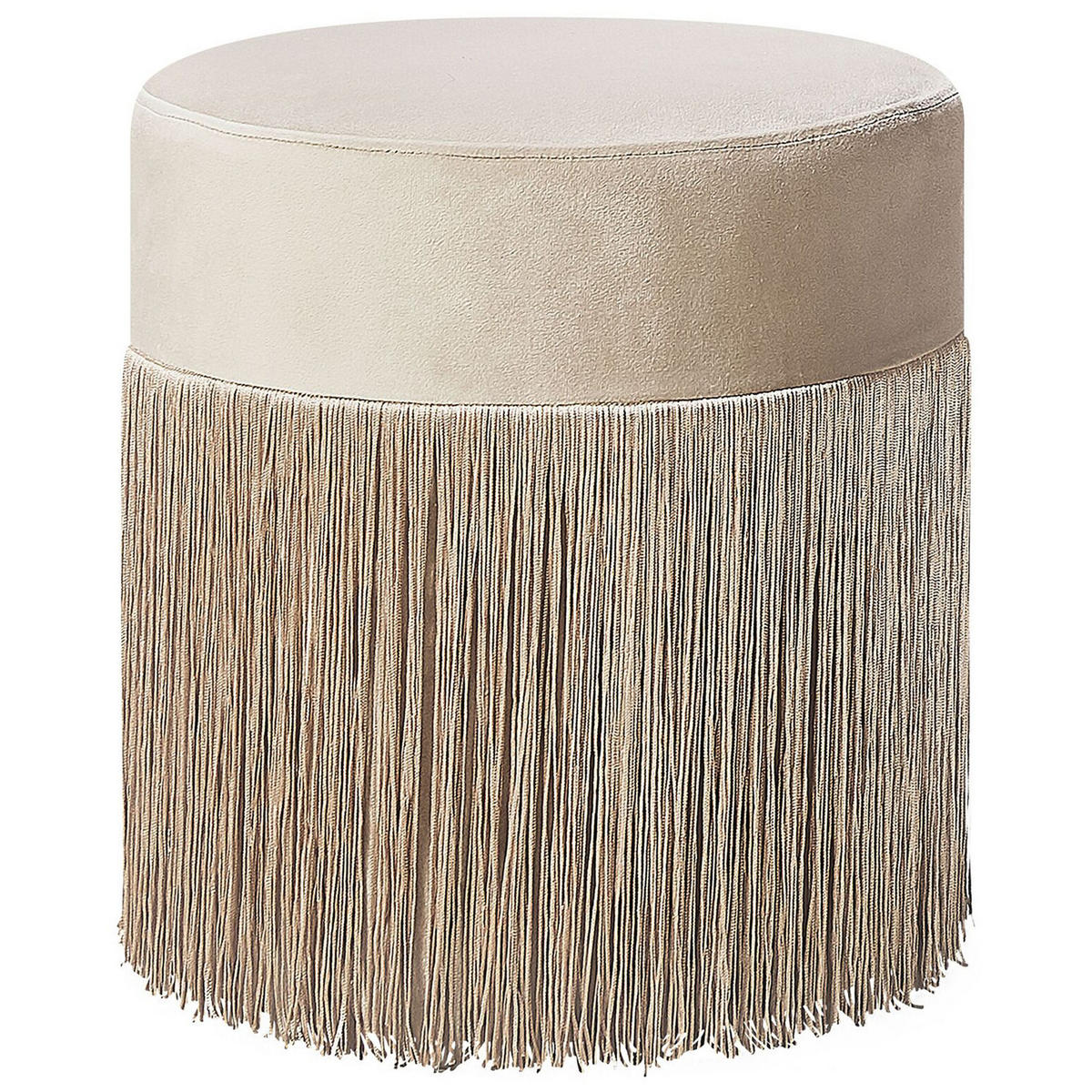 POUF Virginia 36/36/38 cm - Beige, Textil (36/38/36cm) - Beliani