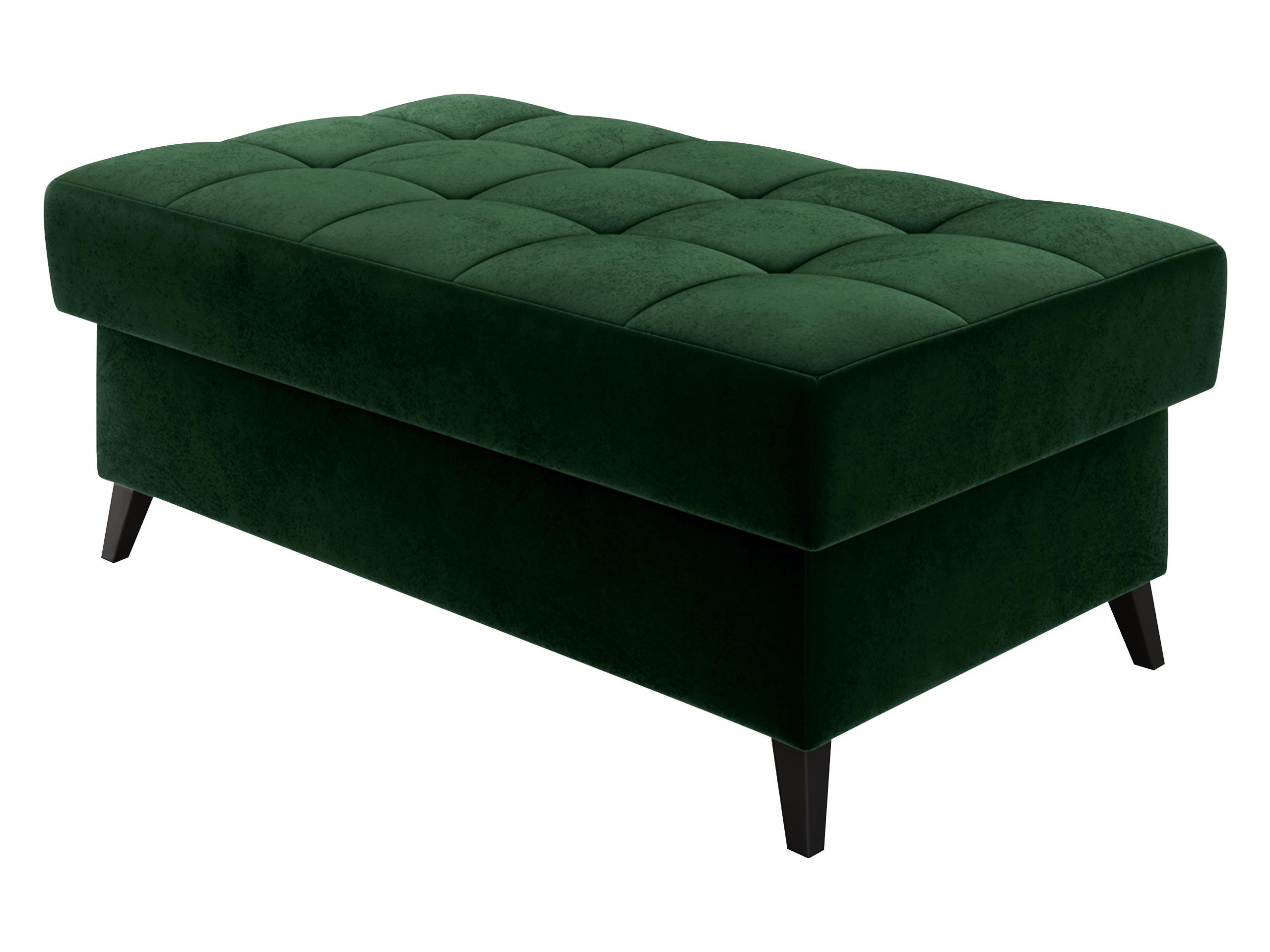 POLSTERHOCKER Nord - Dunkelgrün/Schwarz, Holz/Textil (106/44/67cm) - MIRJAN24