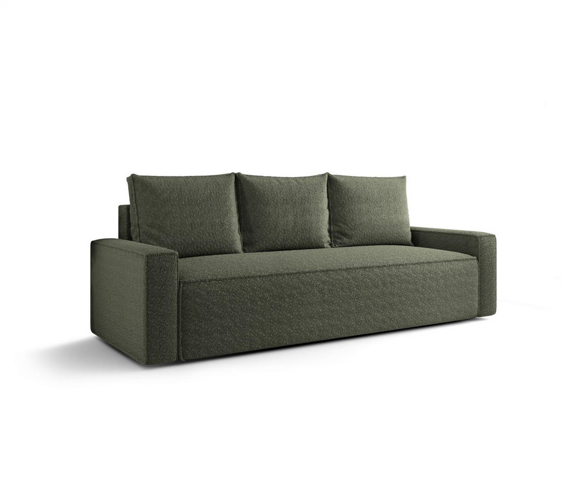 SOFA mit Schlaffunktion SAVIO Quelle 37 - Dunkelgrün, Textil (232/90/90cm) - Bedante