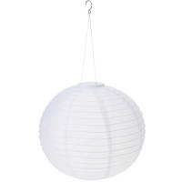 SOLAR-LAMPION Garten Party Ø 40 cm - Weiß, Kunststoff (40/40/40cm)