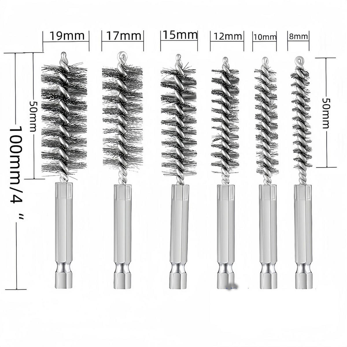 BIT-SATZ,6 Artikel - Silberfarben, Metall (1.9/1.9/10cm) - LIBRATON