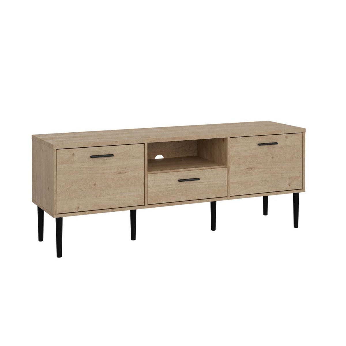 TV-MÖBEL, Media, Nussbaum, Holzwerkstoff / Metall, 148 x 40 x 57 cm - Nussbaumfarben, Holzwerkstoff/Metall (148/57/40cm) - ebuy24