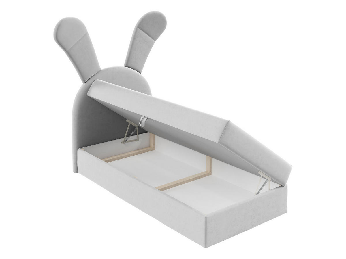BOXBETT Bunny Light, Seite: Links - Blau/Schwarz, Holz/Textil (100/200cm) - MIRJAN24