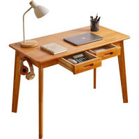 SCHREIBTISCH mit Schublade und Hängestange 100 x 50 x 75 cm Kirschholzfarbe - Braun, Holz (100/50/75cm)