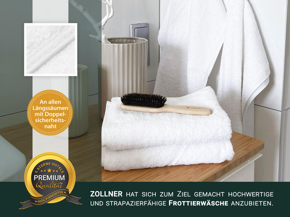HANDTÜCHER, 6er-Set, 50x70 cm, 100% Baumwolle, Weiß - Weiß, Textil (70/50cm) - Zollner