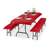 3TLG.BIERZELTGARNITUR - Rot, Textil (100/0.1/250cm) - Relaxdays