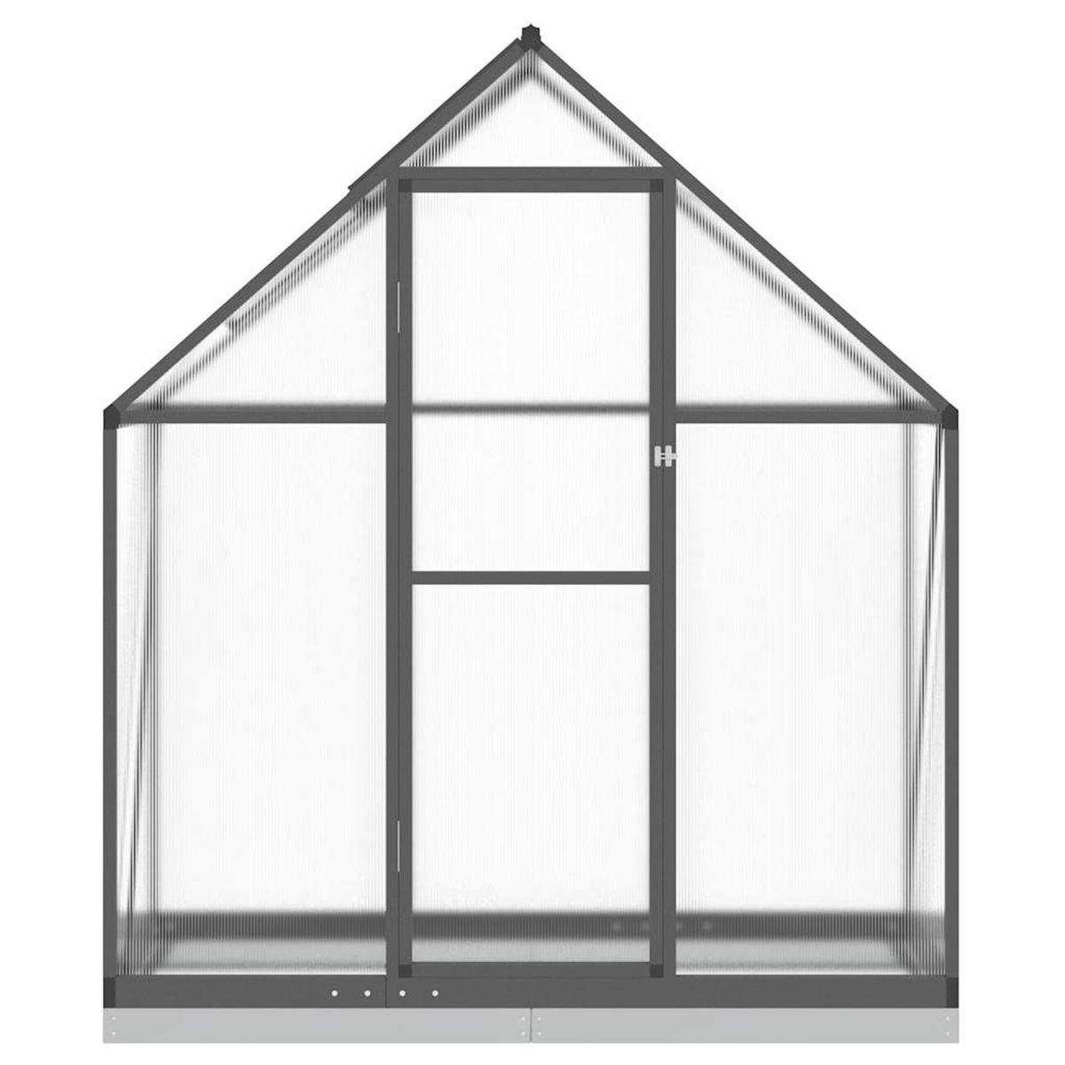 GEWÄCHSHAUS mit Fundamentrahmen Anthrazit 169x58x202 cm Alu - Anthrazit, Metall (58/202/169cm)