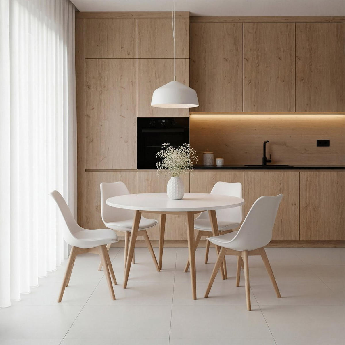 ESSZIMMERSTUHL Kler Weiß 48 cm x 82 cm 4er-Set - Weiß, Kunststoff (48/82/57cm) - Klast Home