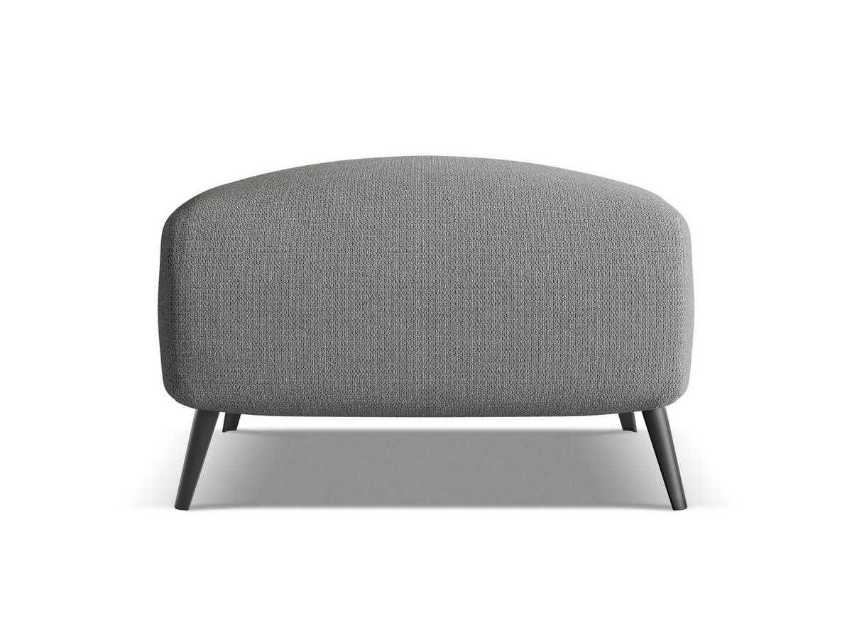 POUF Chenille Stoff Grau - Schieferfarben/Schwarz, Textil/Metall (65/44/65cm) - Makamii