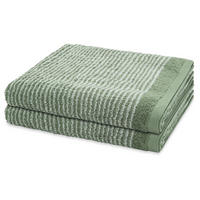 DUSCHTUCH Stripes 2er-Set - Grün, Textil (70/140cm) - Ross