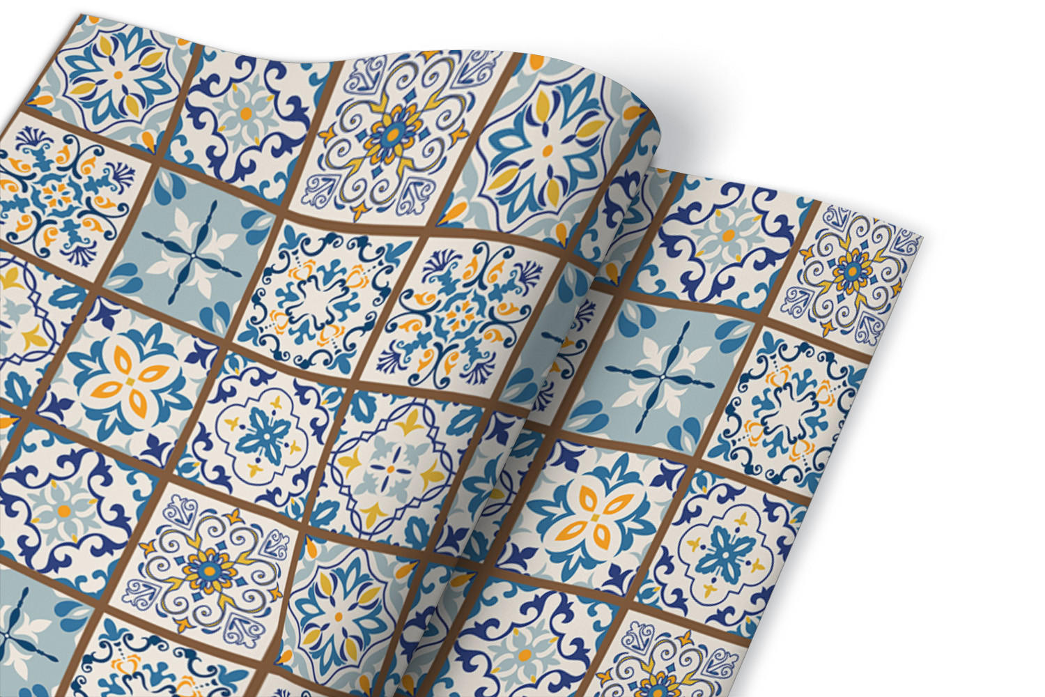 MÖBELAUFKLEBER 100x50 cm Griechisches Mosaik - Multicolor, Kunststoff (100/50/50cm) - TULUP