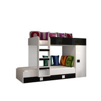 ETAGENBETT 254/94/165 - Schwarz/Weiß, Holz (90/200cm) - MÖBEL KRYSPOL