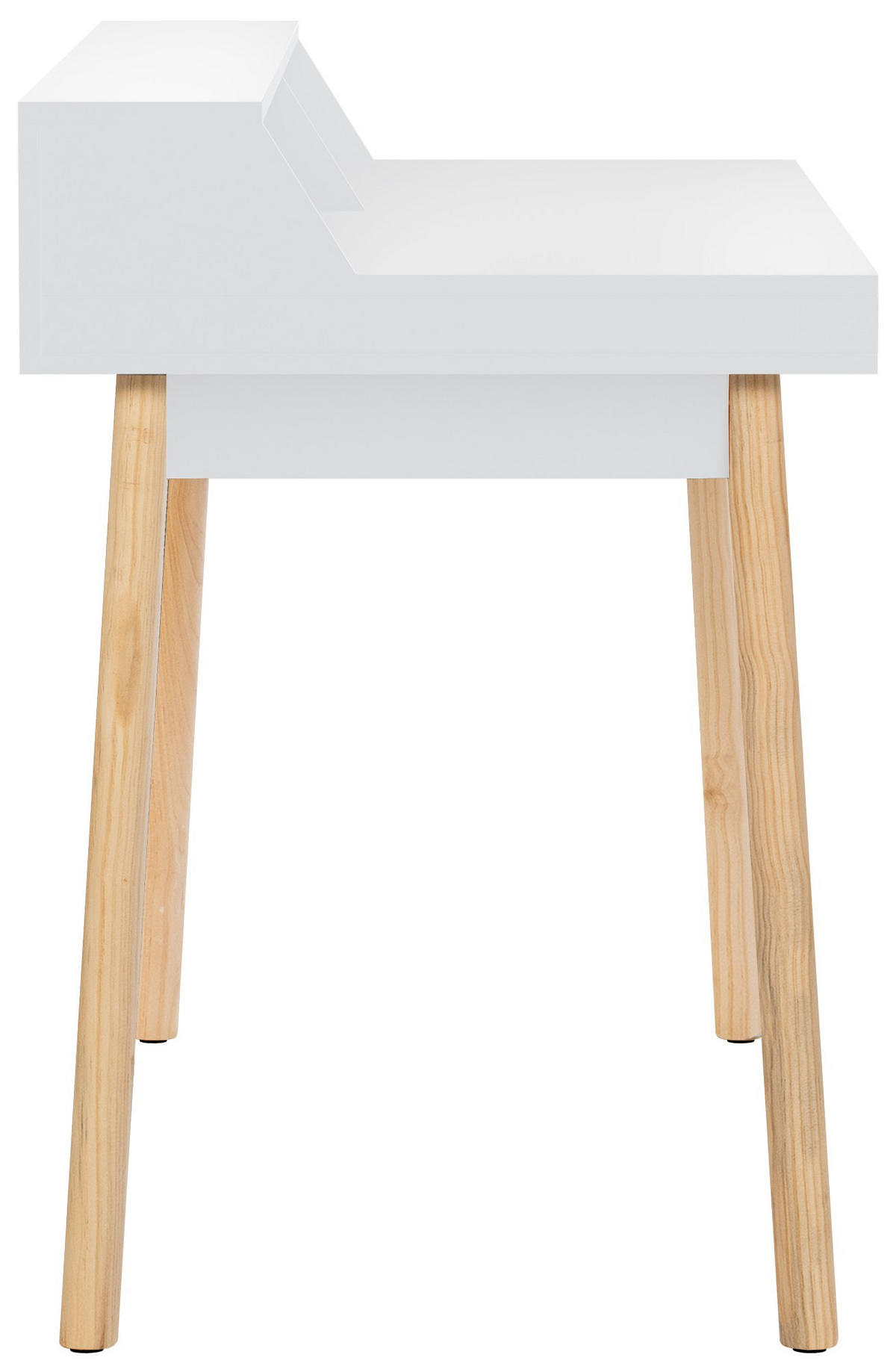 SCHREIBTISCH 140/60/85 cm Holz Weiß - Eukalyptusholzfarben/Weiß, Holz (60/140/85cm) - CLP