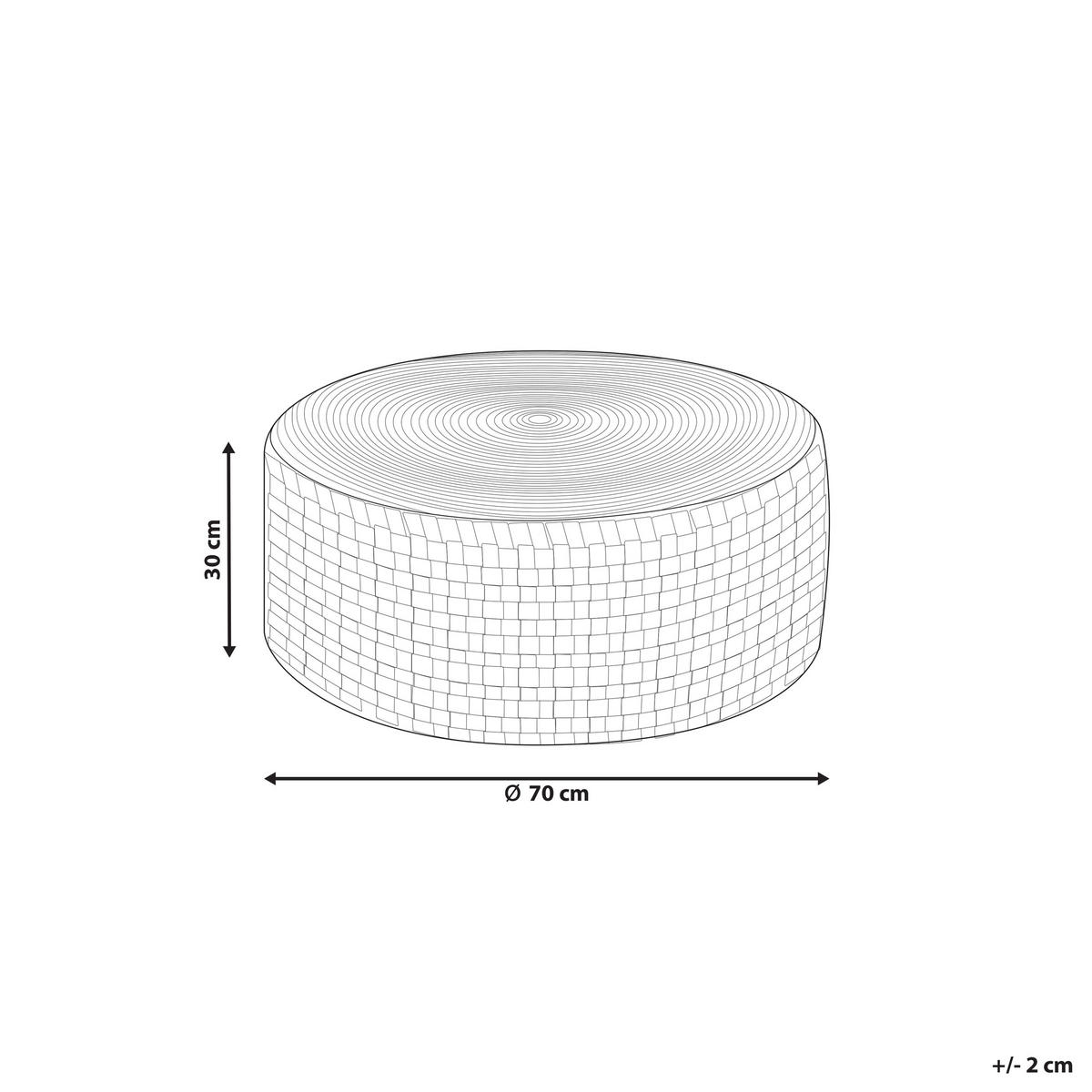 POUF Beige Mithi - Beige, Textil (70/30/70cm) - Beliani