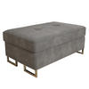 POLSTERHOCKER BARLET Grau 100x60 cm - Grau, Textil (100/41/60cm) - MASSENO