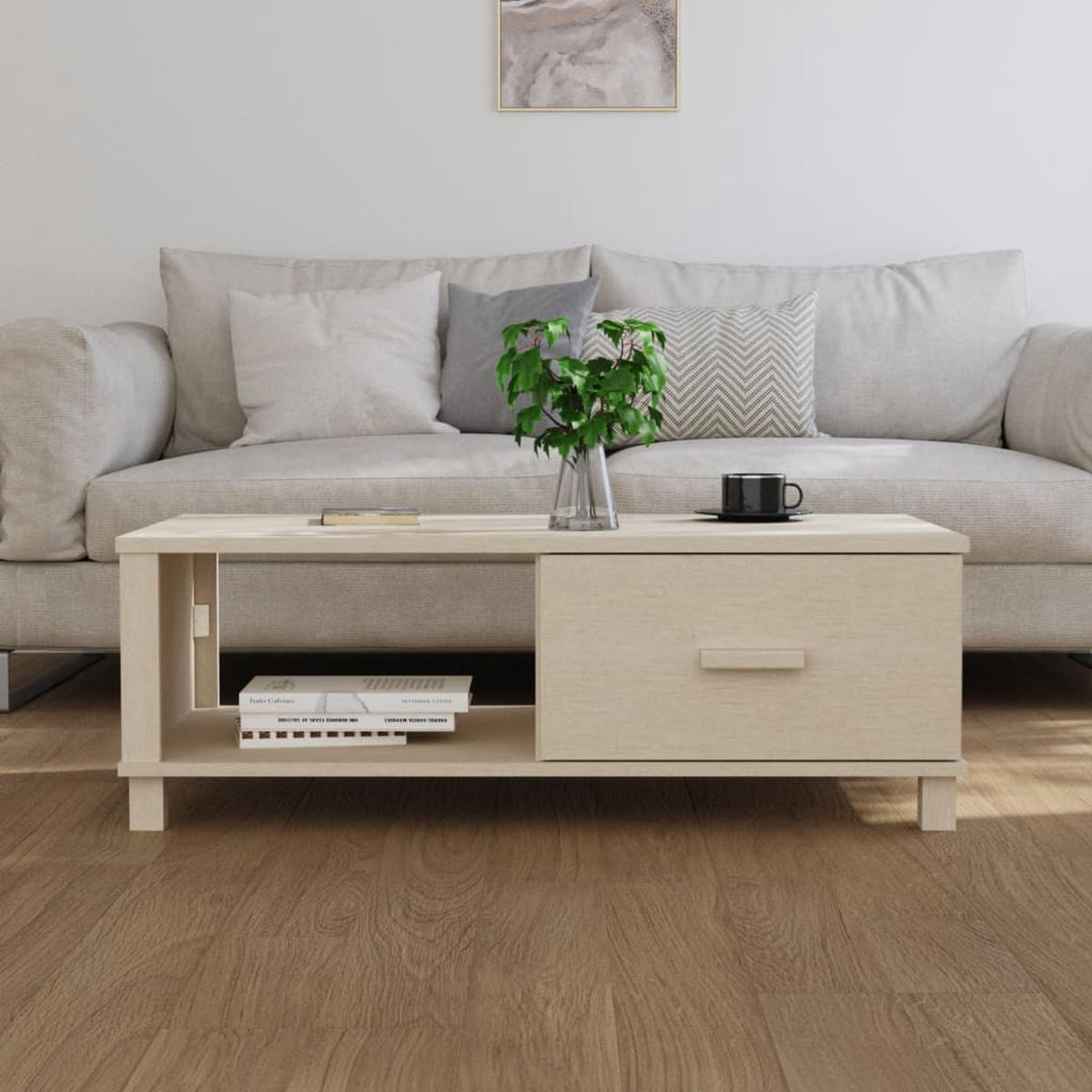 SIDEBOARD HAMAR Honigbraun 100x55x35 cm Massivholz Kiefer - Braun, Holz (100/55/35cm) - furnicato