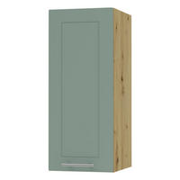 KÜCHENHÄNGESCHRANK Kvantum W2/30 Mint Matt / Eiche Artisan Matt 30 / 32,5 / 72cm - Eiche Artisan/Mintgrün, Holz/Holzwerkstoff (30/72/32.5cm) - Feldmann-Wohnen