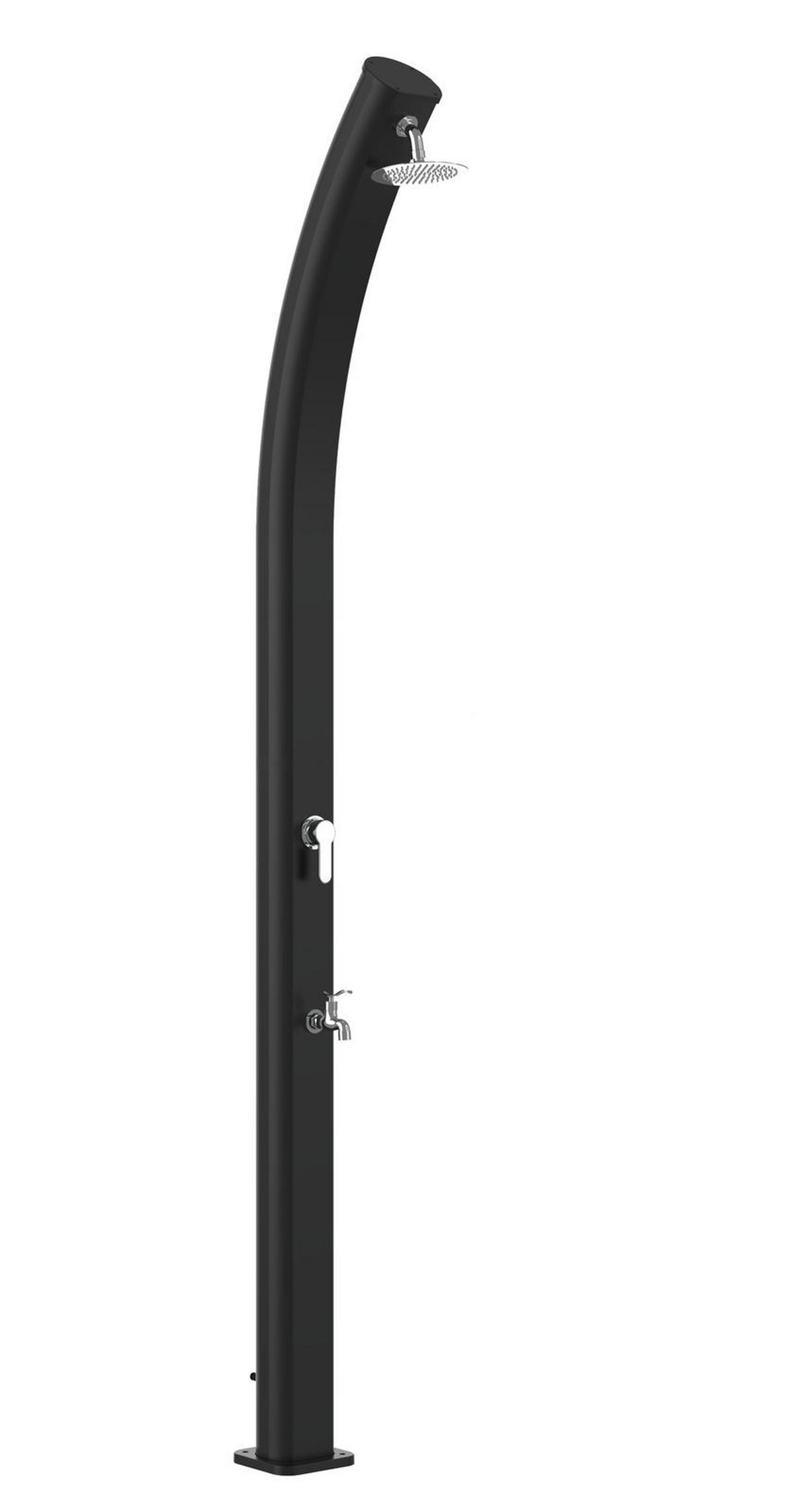 SOLARDUSCHE 25 L für Pool und Garten - Schwarz, Metall (23/221.4/60cm) - Swim & Fun 