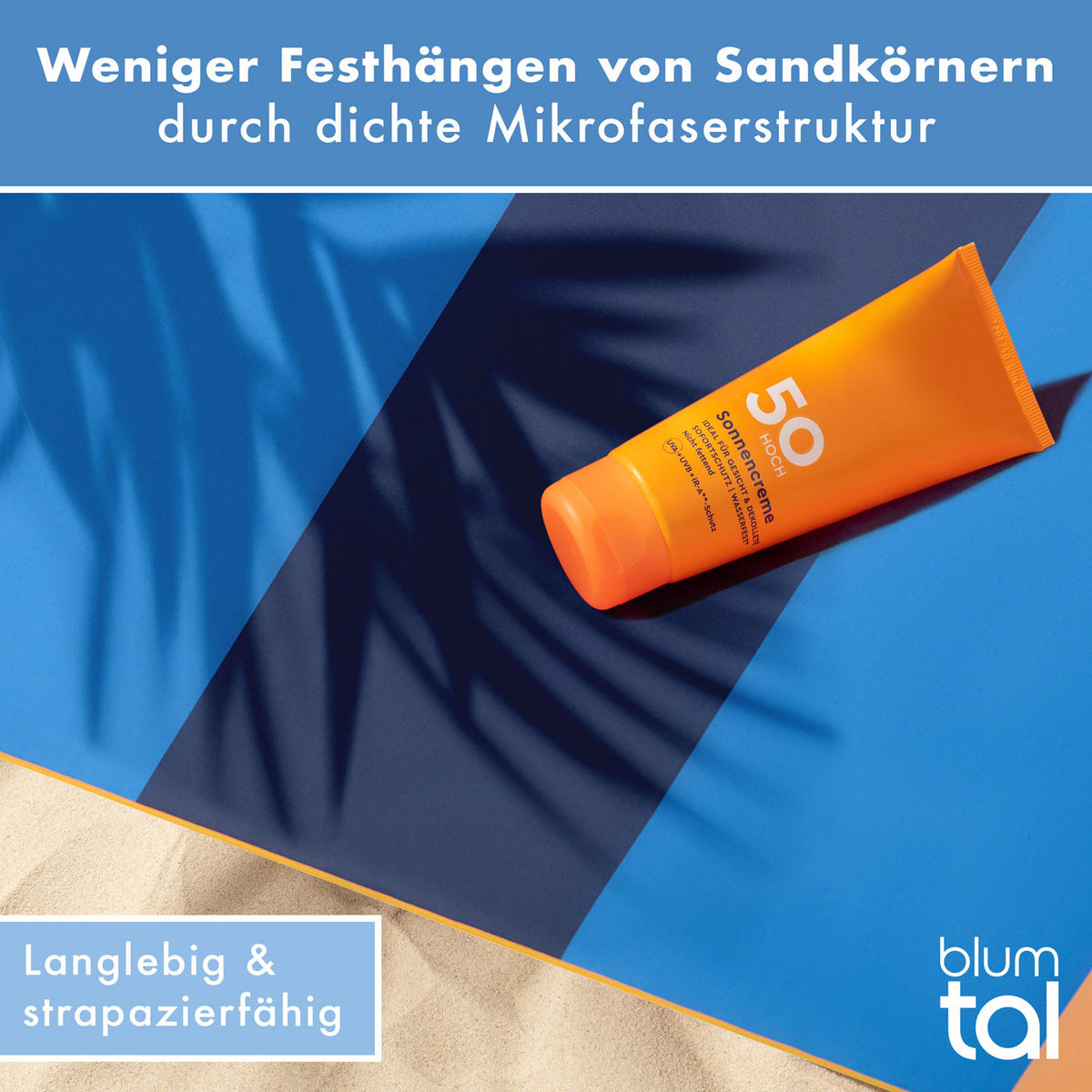 STRANDTUCH Thor 90/180 cm, Blaue & Blaue Streifen - Blau/Dunkelblau, Textil (90/180cm) - Blumtal