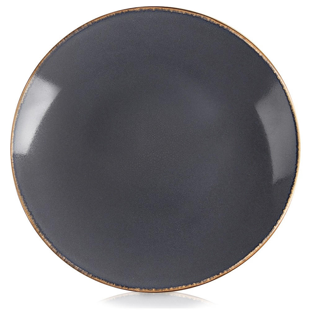 SPEISETELLER Glaze flach grau - Grau, Keramik (27/27/3.5cm) - Orion 