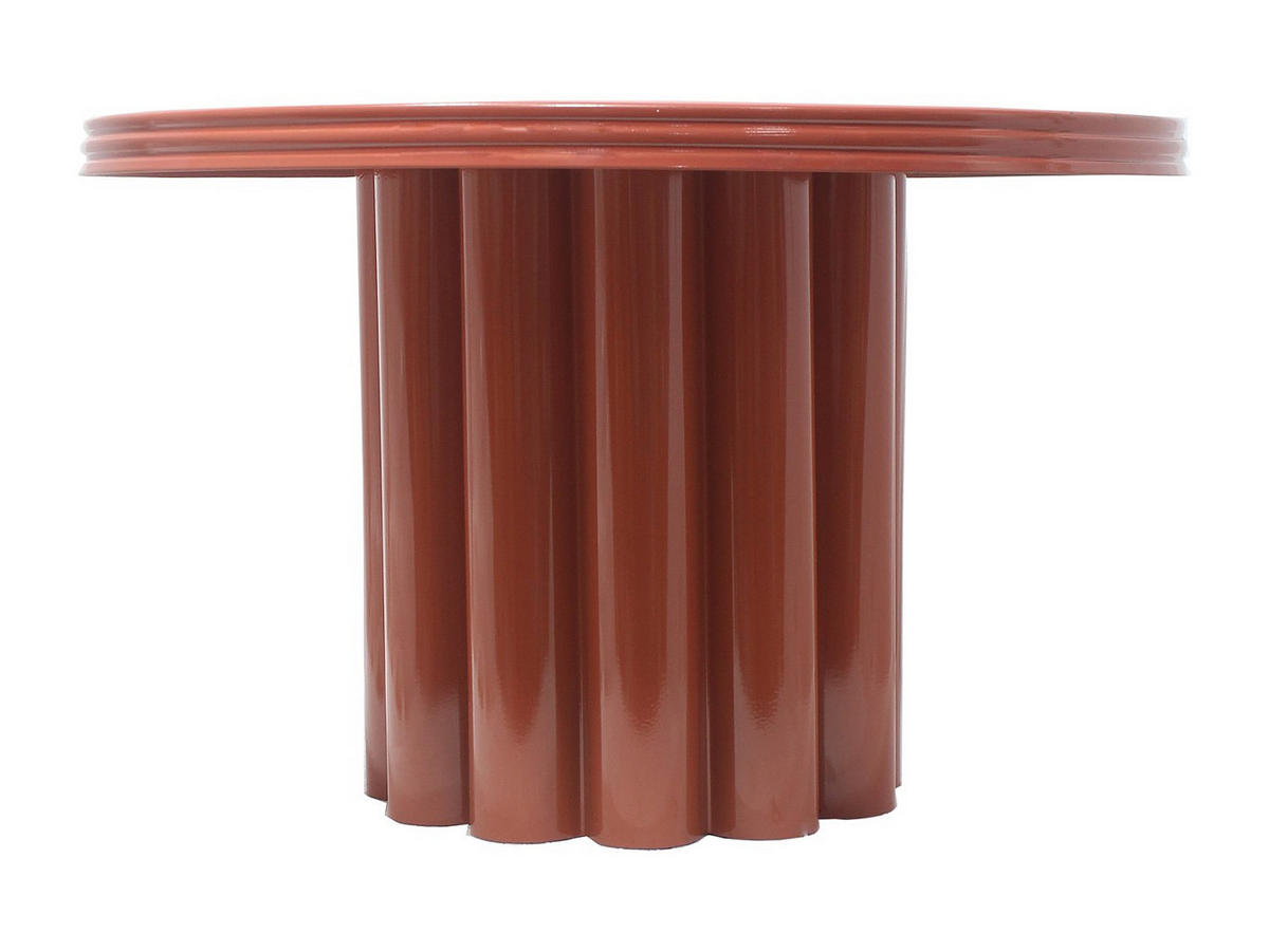 BEISTELLTISCH - Metall - Terracotta - SEMALIA - Braun, Metall (56.5/56.5/34cm) - Vente-Unique