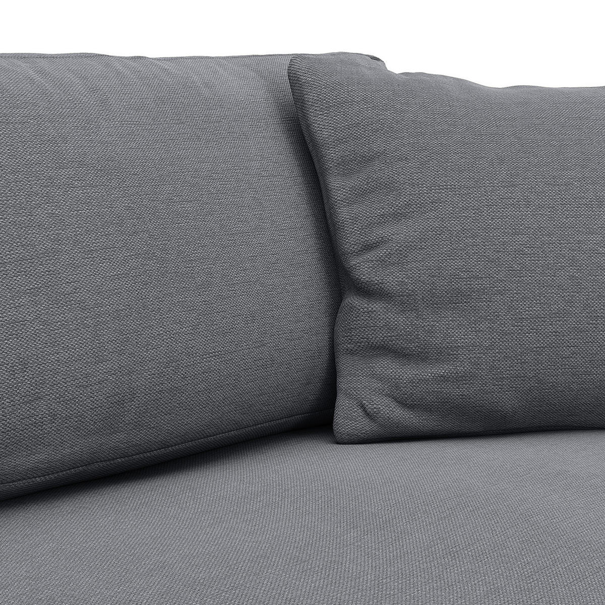 3-SITZER SOFA - Schwarz/Grau, Kunststoff/Textil (238/79/106cm) - home24