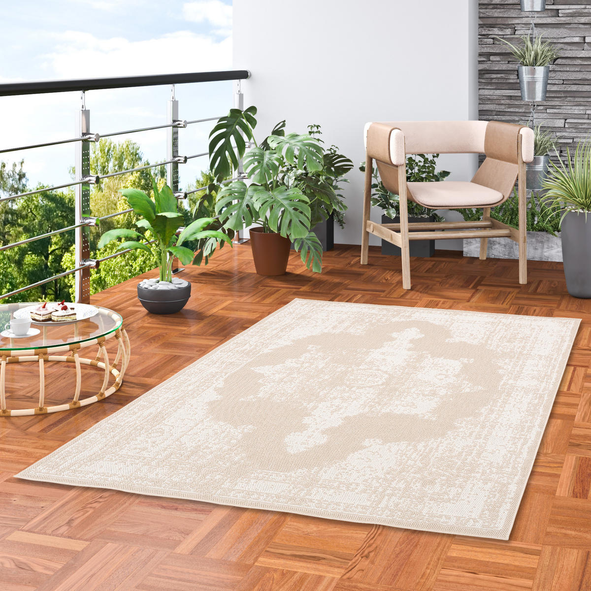 IN & OUTDOOR TEPPICH MARBELLA ORIENT VINTAGE - Beige, Textil (80/150cm) - Pergamon