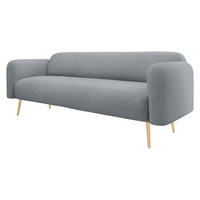 SOFA Nami 3 - Goldfarben/Grau, Holz/Textil (204/75/71cm) - MIRJAN24