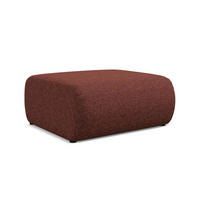 POUF Strukturstoff Stoff Rot - Bordeaux/Rot, Kunststoff/Textil (94/40/89cm) - Makamii