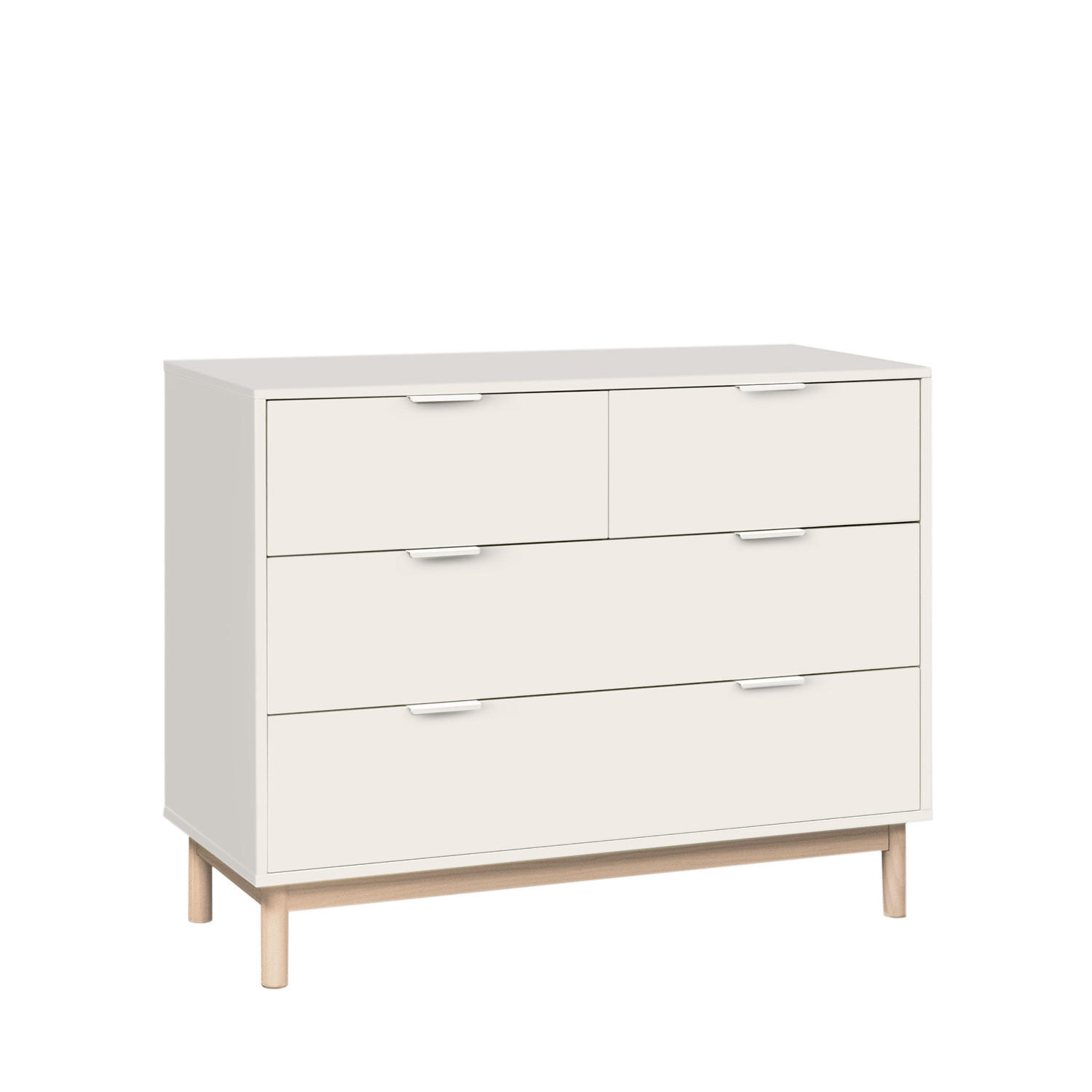 KOMMODE MIT SCHUBLADEN Elian Weiß 100 cm x 80 cm - Weiß, Holzwerkstoff (100/80/40cm)