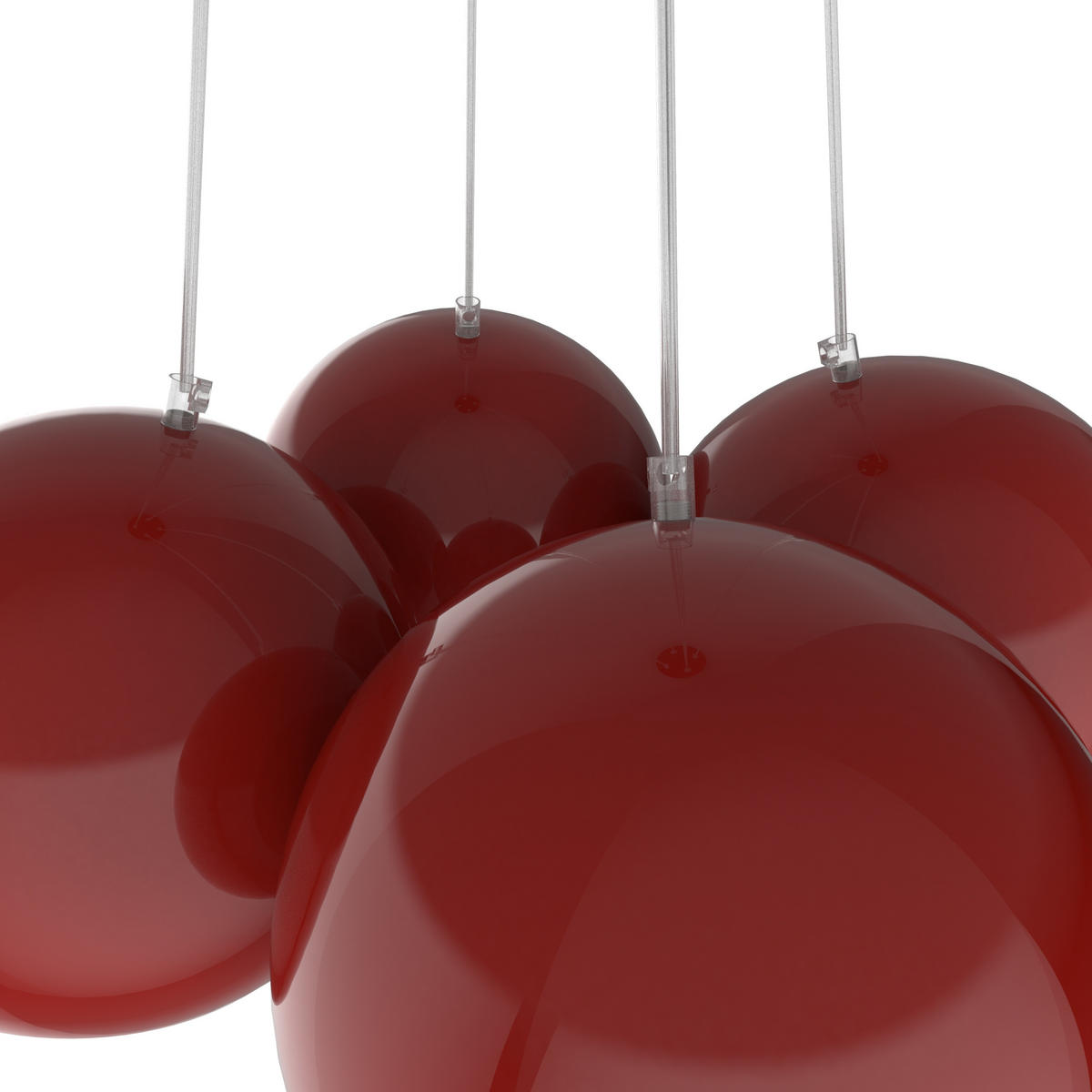 HÄNGELEUCHTE - Rot, Metall (25/25/20cm) - Lumicom