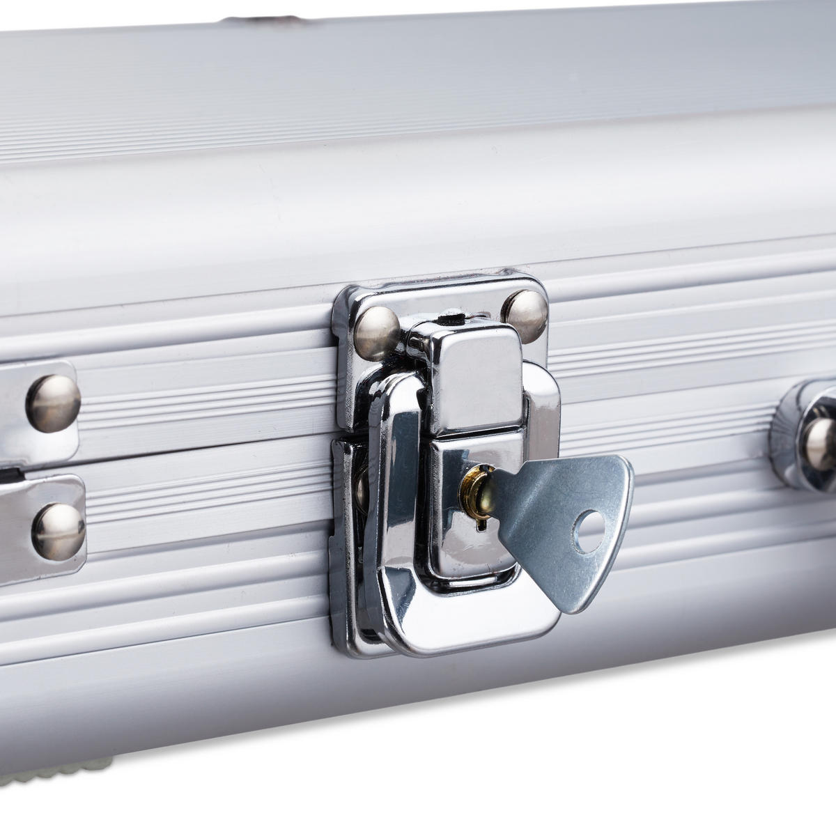 POKERKOFFER - Multicolor, Kunststoff/Metall (38/7cm) - Relaxdays