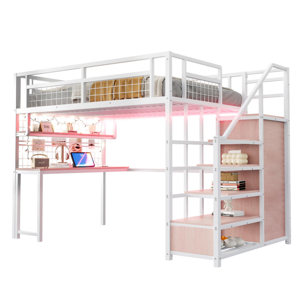 HOCHBETT Metall 140/200 cm Weiß - Weiß, Metall - Raumix