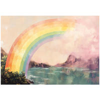 FOTOTAPETE Kinderzimmer Mädchen Regenbogen Vlies Tapete 350x250 - Multicolor, Papier (350/250cm) - Wallarena