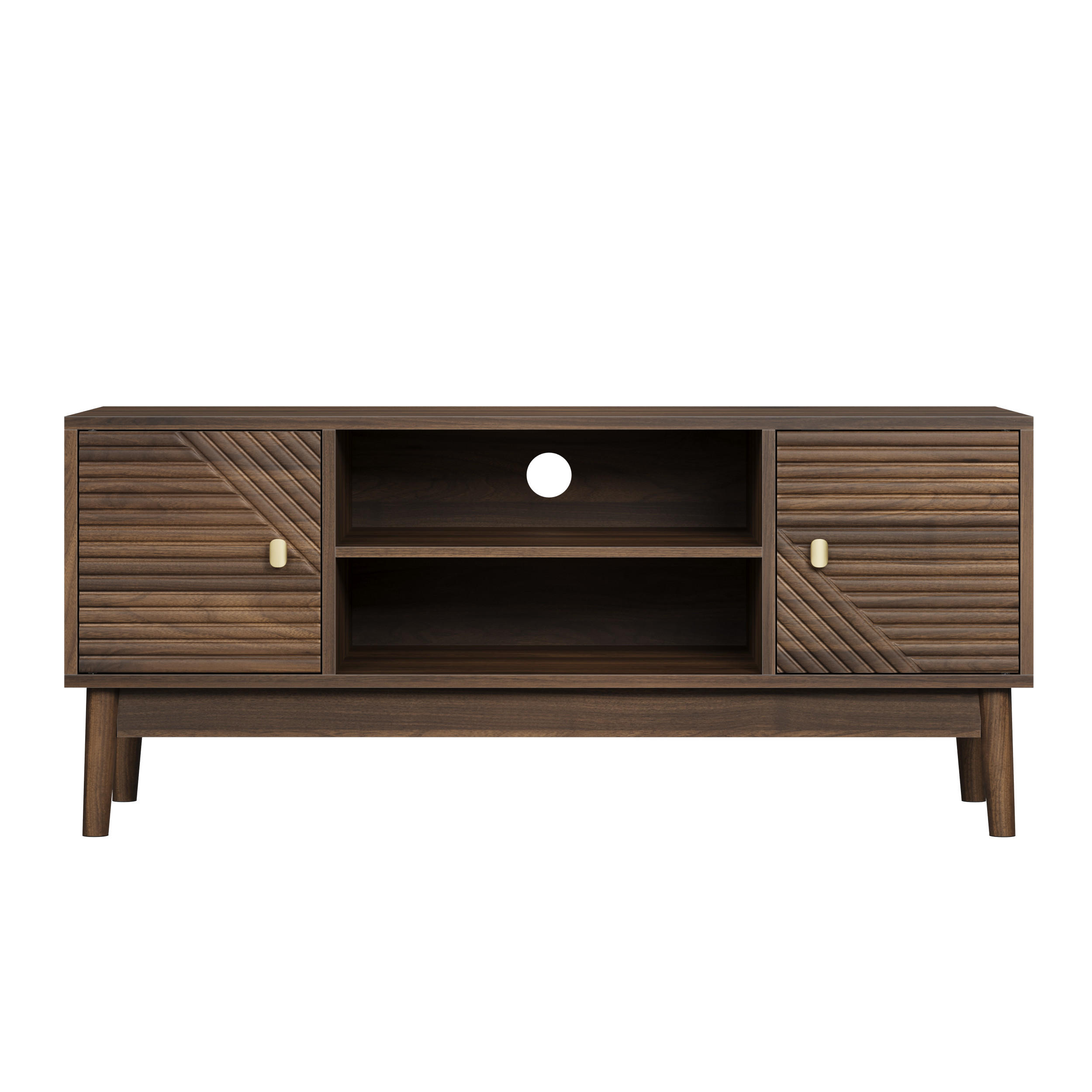 SIDEBOARD Holzdekor mit Türen und Schubladen - Braun, Holzwerkstoff (110/48/40cm) - Urban Meuble