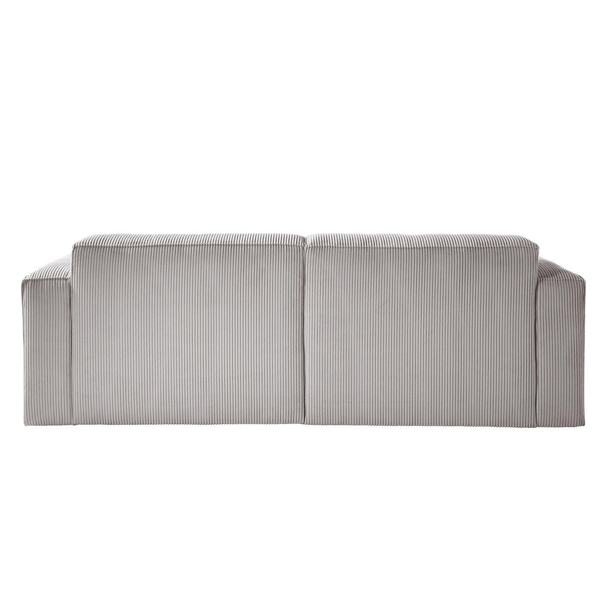 3-SITZER SOFA - Hellgrau, Textil (240/75/96cm) - home24
