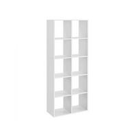 BÜCHERREGAL AUFBEWAHRUNGSREGAL - Weiß, Holzwerkstoff (65.5/162/30cm) - Hansiro