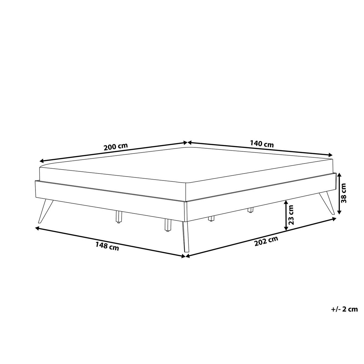 BETT 140/200 cm Dunkler Holzfarbton Berric - Dunkelbraun, Holzwerkstoff (140/200cm) - Beliani