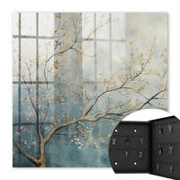 SCHLÜSSELBOX Schwarz 30x30 cm- Türöffnung nach rechts - Entspannung in der Natur - Blau, Metall (30/30/5cm) - TULUP