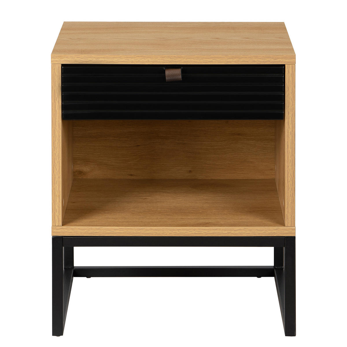 NACHTKOMMODE - Holzwerkstoff - Eichefarben, Holzwerkstoff/Kunststoff (45/55/40cm) - home24