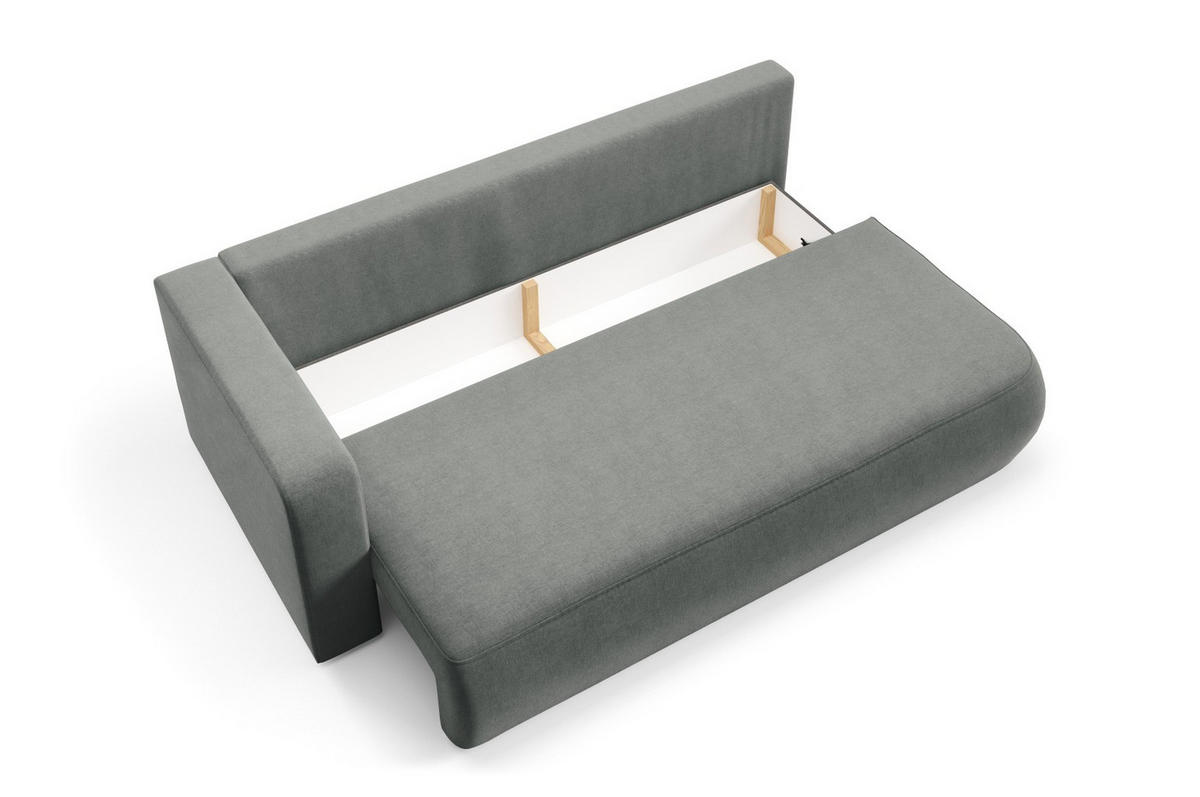 SCHLAFSOFA mit Bettkasten Grau - Schwarz/Grau, Holz/Holzwerkstoff (228/82/106cm) - Furnisell
