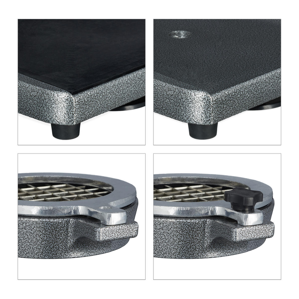 SAFTPRESSE - Silberfarben, Kunststoff/Metall (17.5/47.5/40.5cm) - Relaxdays