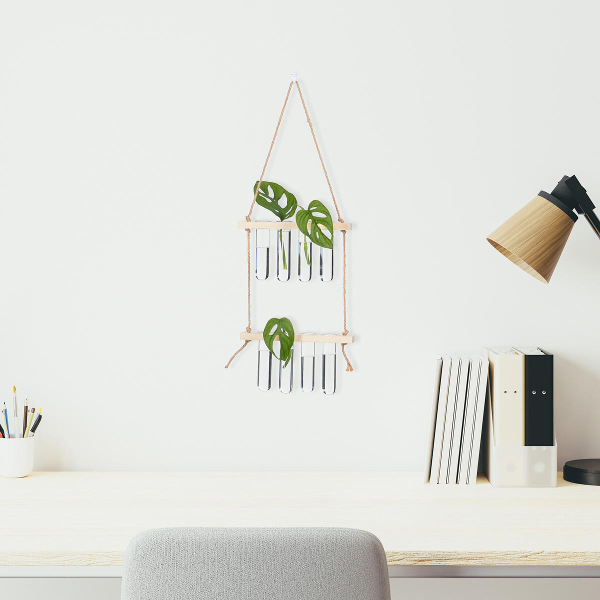 PFLANZEN-VERMEHRUNGSSTATION - Multicolor, Glas/Holz (20/86/4.5cm) - Relaxdays