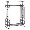 HANDTUCHSTÄNDER Antik Optik schwarz 60 x 90 cm Gladis - Schwarz, Metall (60/90/35cm) - Beliani