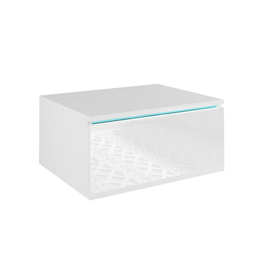 Vicco NOČNÍ STOLEK Samira Bílá 49 x 23 cm S osvětlením LED