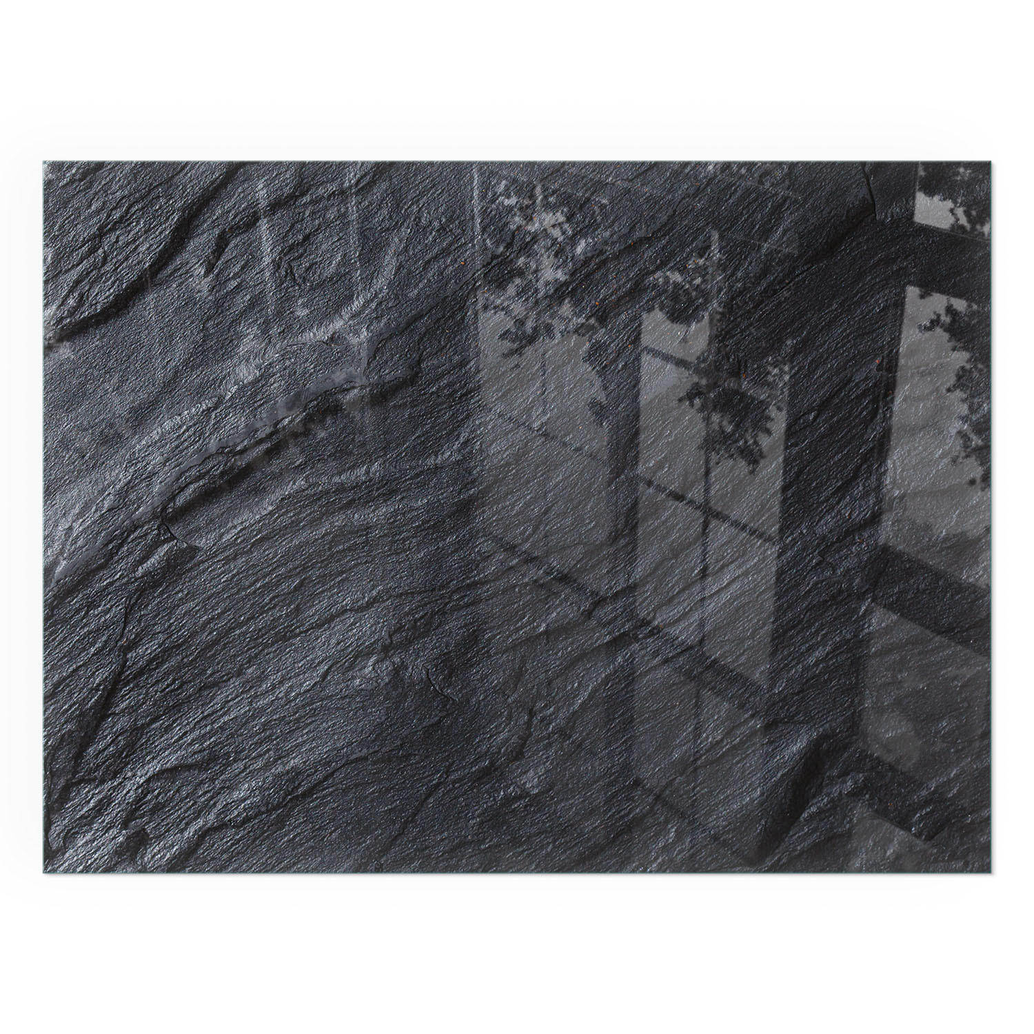 GLASPLATTE für Kamin 80x60 cm - Schwarz, Glas (80/60/0.4cm) - TULUP