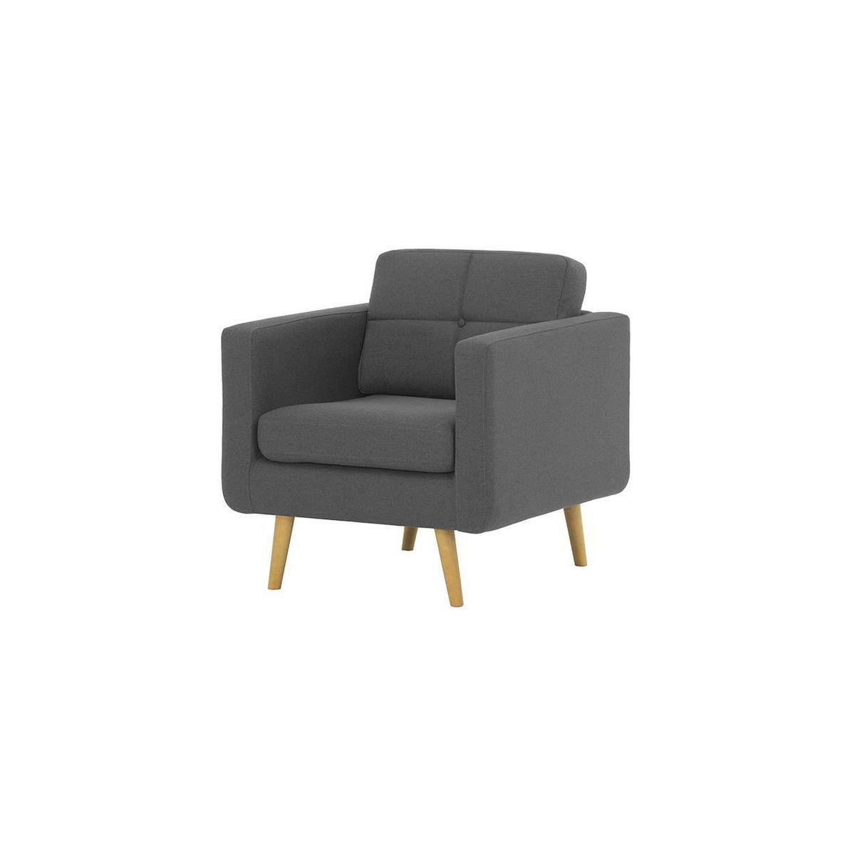 SESSEL Brest-Malmo 95 - Dunkelgrau, Holz/Textil (80/84/81cm)