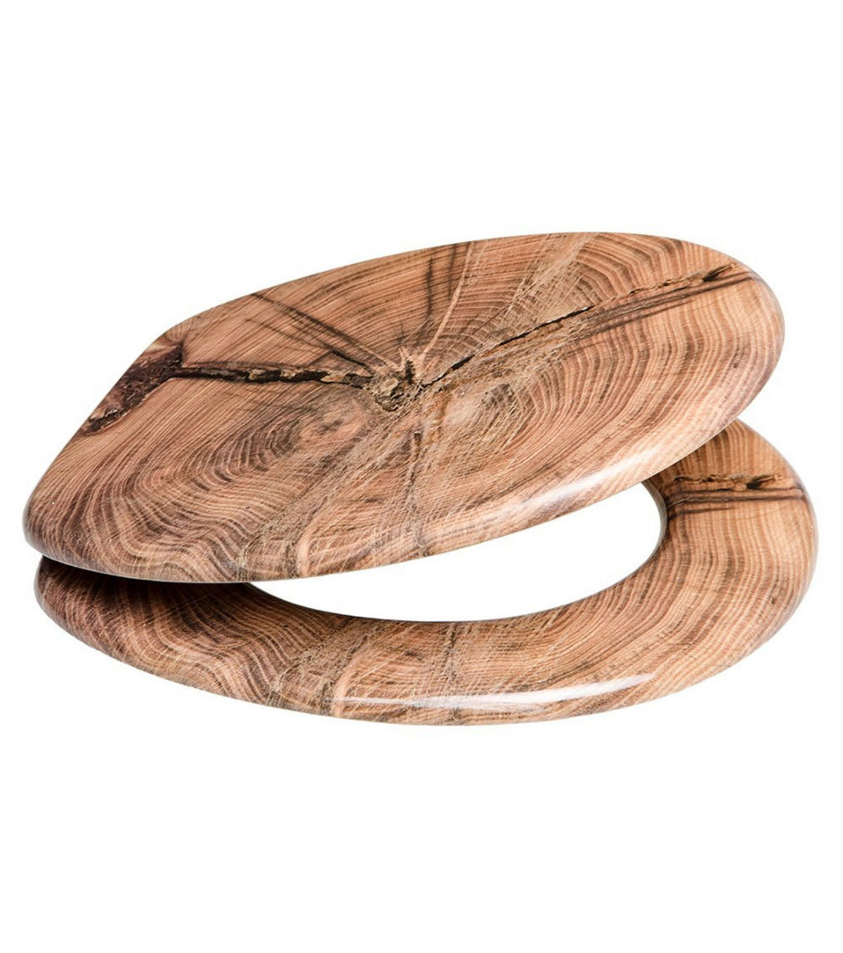 WC-SITZ Old Tree - Braun, Holzwerkstoff (38/6/47cm) - Sanilo