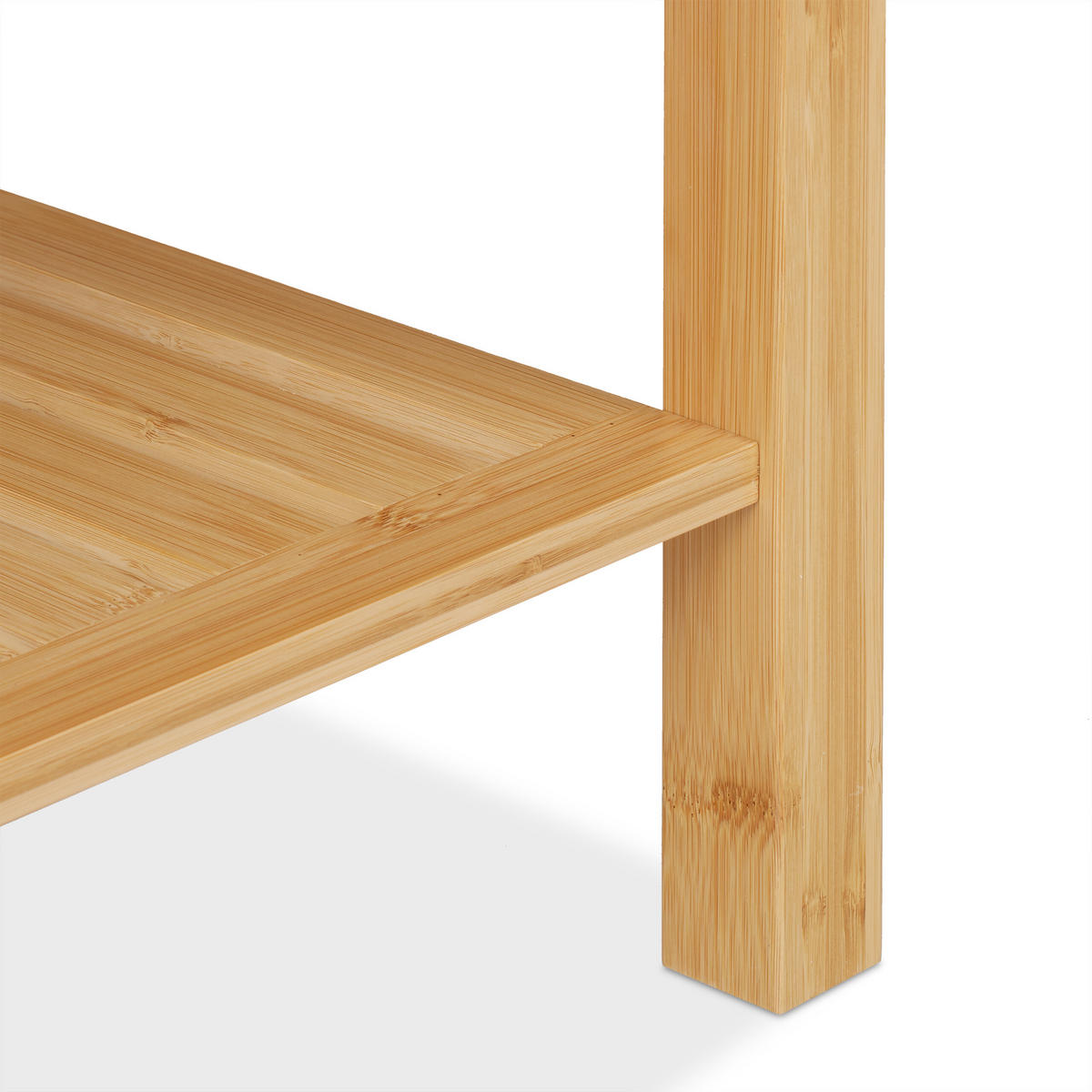 BADHOCKER - Hellbraun, Holz (75/45/40.5cm) - Relaxdays