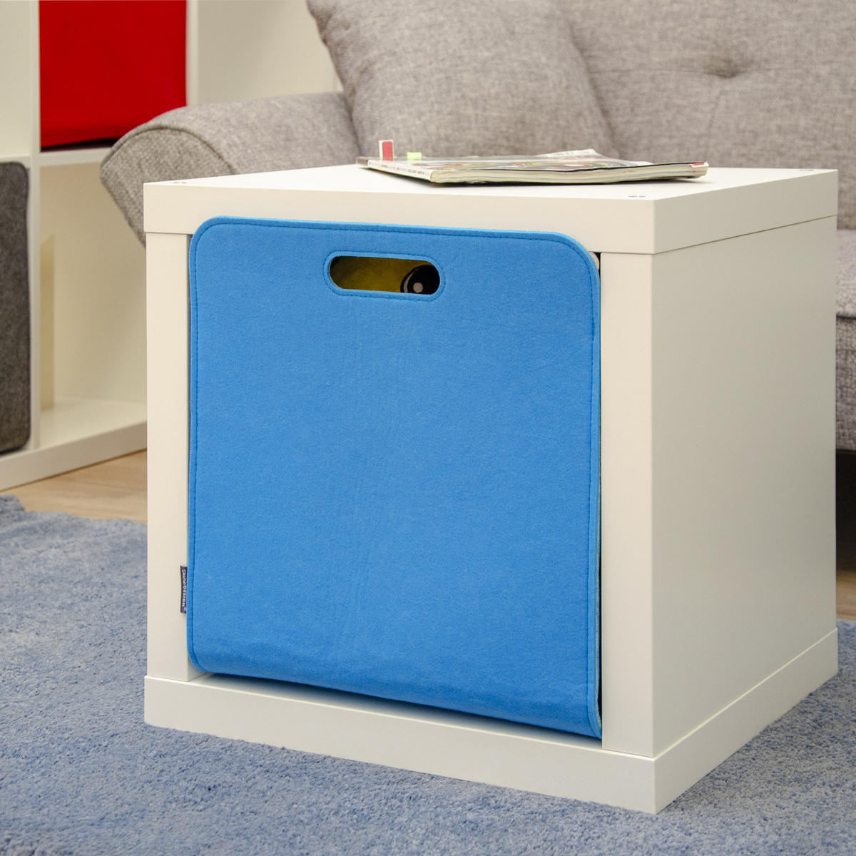 AUFBEWAHRUNGBOX 4er Set 33/38, blau - Blau, Kunststoff (33/33/38cm) - Dunedesign